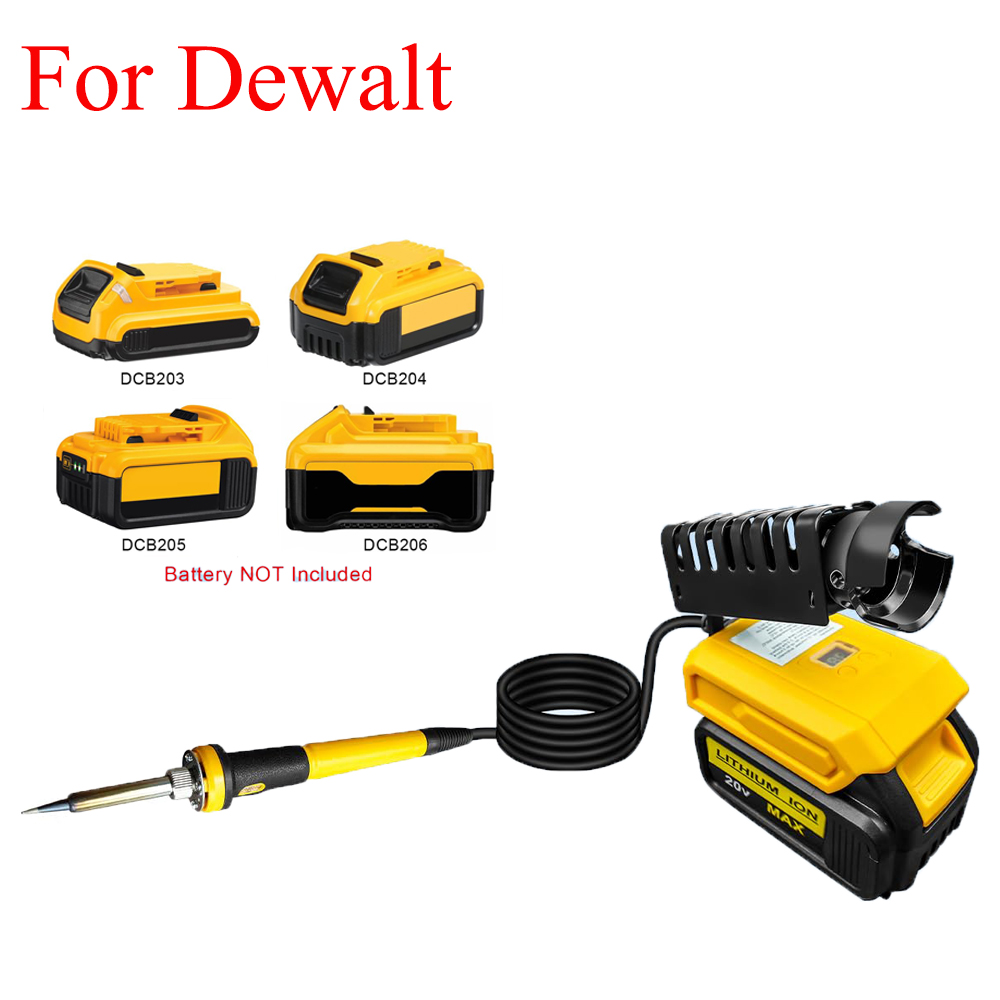 Diy Electronics Tools - ชุดหัวแร้งบัดกรีแบบพกพา ใช้ได้กับแบตเตอรี่ Dewalt 20V 60W หัวแร้งไฟฟ้าไร้สาย