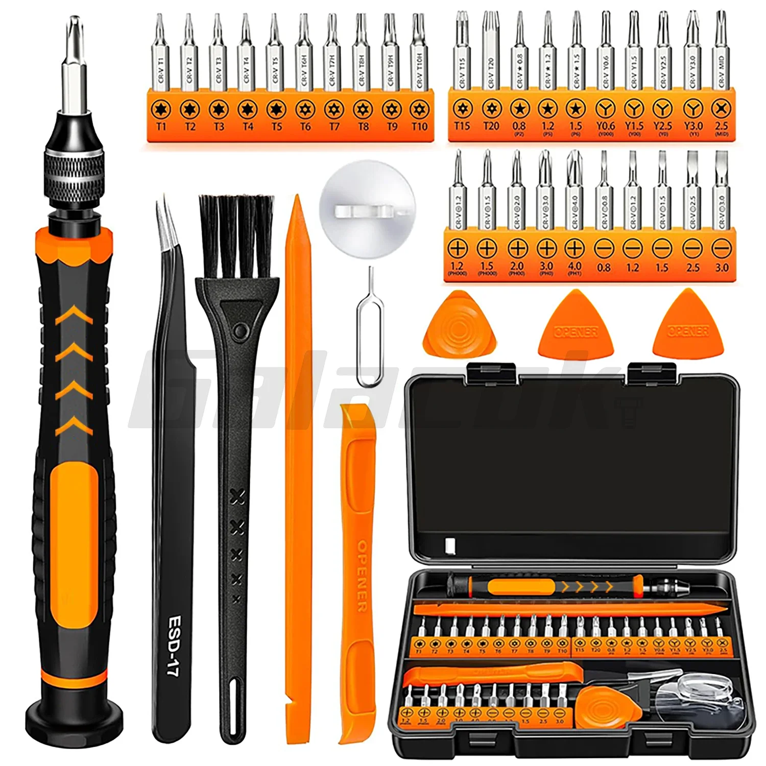 Diy Electronics Com - ชุดไขควงซ่อมอิเล็กทรอนิกส์ 40 in 1 อุปกรณ์เครื่องมืออเนกประสงค์สำหรับงาน DIY