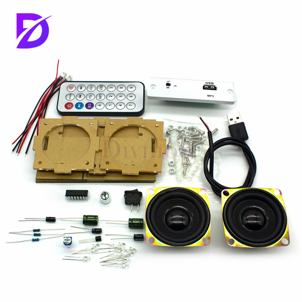Diy Electronics Music - ชุดประกอบงานเชื่อมอิเล็กทรอนิกส์ลำโพงบลูทูธแบบทำมือชุดประกอบอิเล็กทรอนิกส์สำหรับการเรียนการสอนฝึกหัด