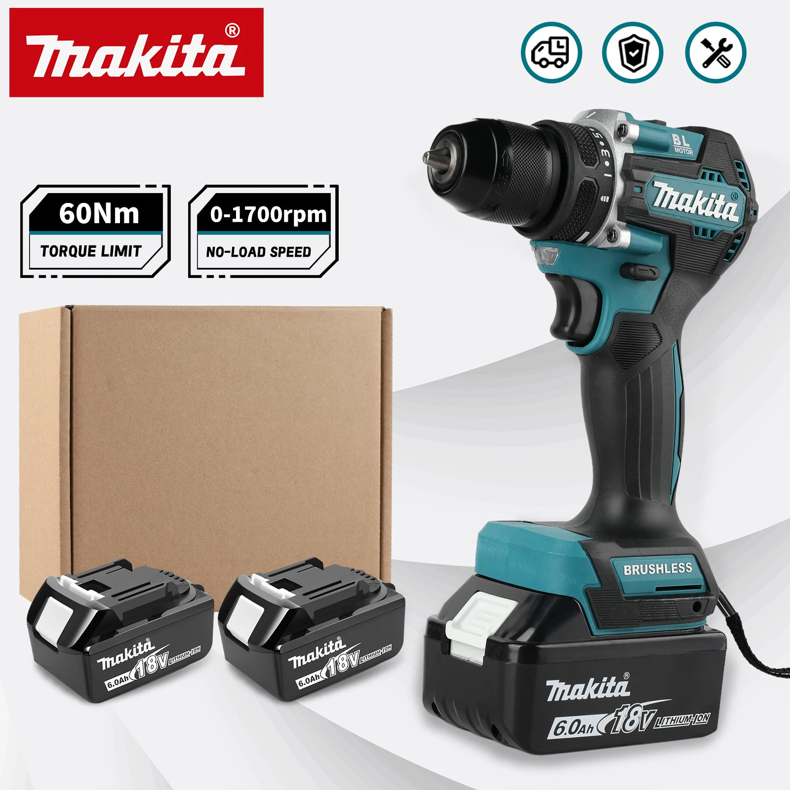 Makita Drill Ddf484 - สว่านไร้สาย Makita DDF487 18V ลิเธียม หัวจับดอกสว่าน