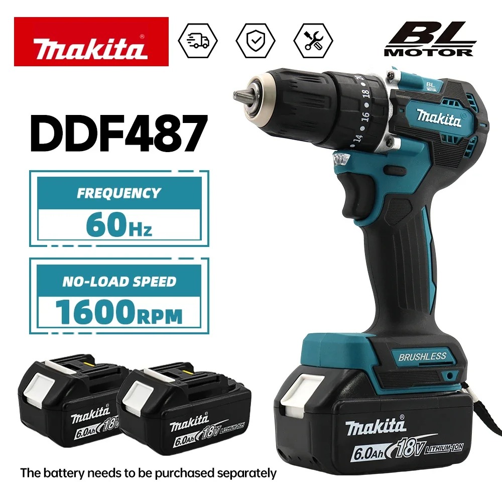 Makita Drill Ddf484 - สว่านโรตารี่ไร้สาย Makita DDF487 18V Brushless 2