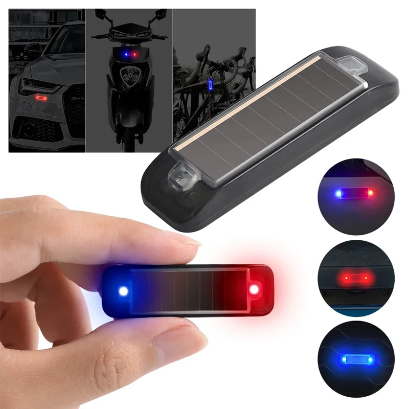 Diy Lamp Electronics - MINI LED พลังงานแสงอาทิตย์ไฟเตือนรถ Night Security จําลองนาฬิกาปลุกไร้สาย