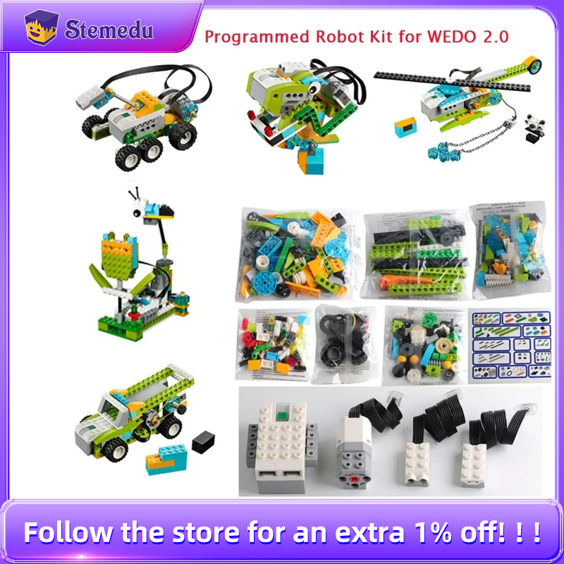 Diy Electronics For Kids - STEM We-do2.0 45300 Core การเขียนโปรแกรมชุด legoed
