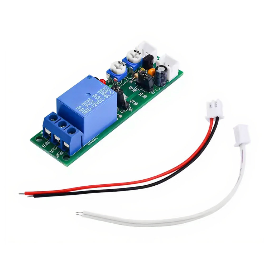 Relay Module 5V - โมดูลรีเลย์หน่วงเวลาอินพุต DC 5V/12V/24V ช่วงเวลาที่ปรับได้ 1 วินาทีถึง