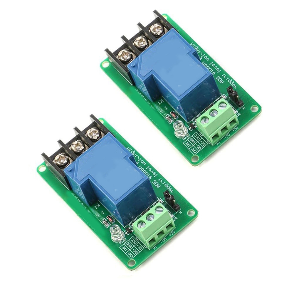 Relay Module 5V - โมดูลรีเลย์ช่องเดียว 5V จำนวน 2 ชิ้น ออกแบบมาเพื่อการใช้งานในอุตสาหกรรม