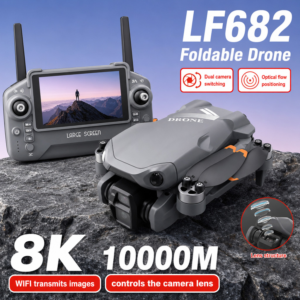 Diy Drone Electronics - โดรนถ่ายภาพทางอากาศ LF682 8K HD กล้องคู่ GPS