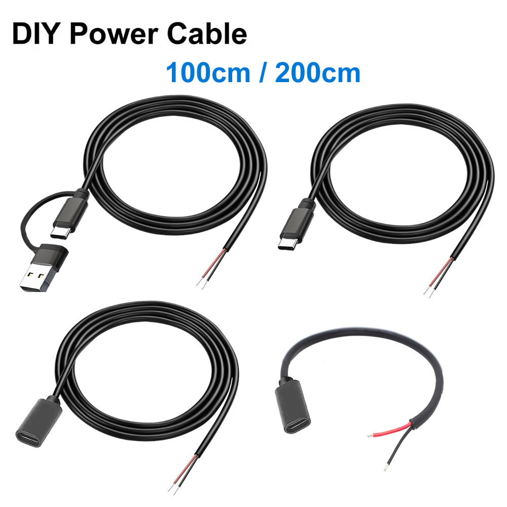 Diy Electronics Music - DC 2 พินสายไฟ USB และประเภท C