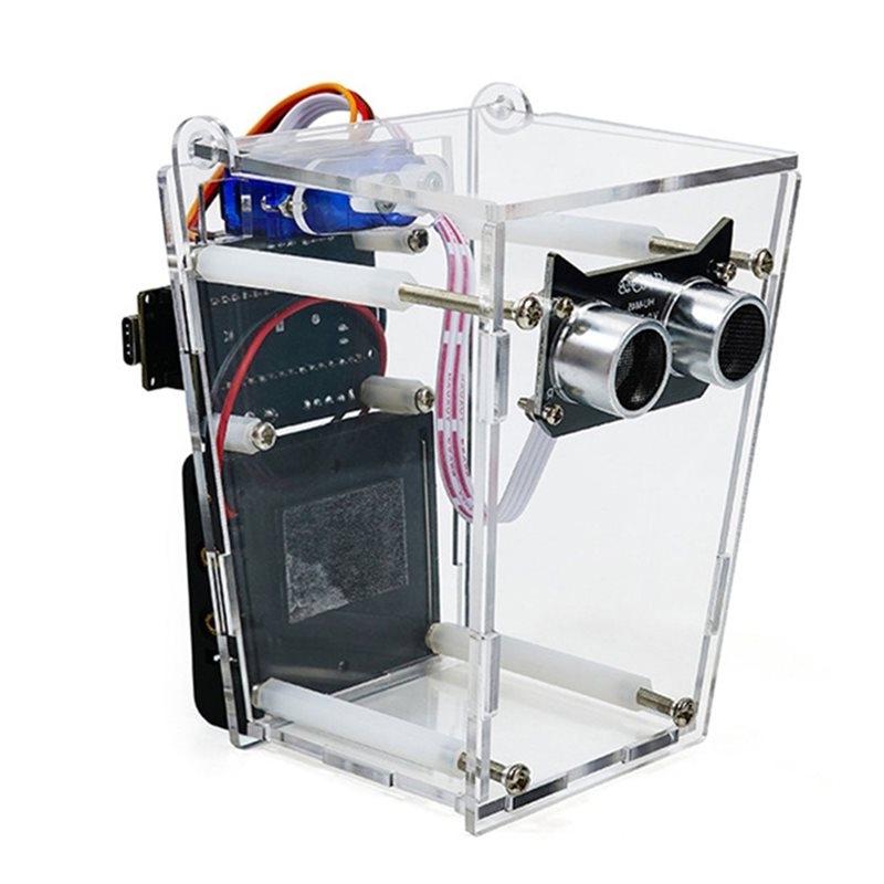 Diy Electronics To Sell - ชุดคิท DIY ถังขยะอัจฉริยะพร้อมเซ็นเซอร์อัลตราโซนิกแบบอัตโนมัติ Nano Board พร้อมการโปรแกรมแบบกราฟิก