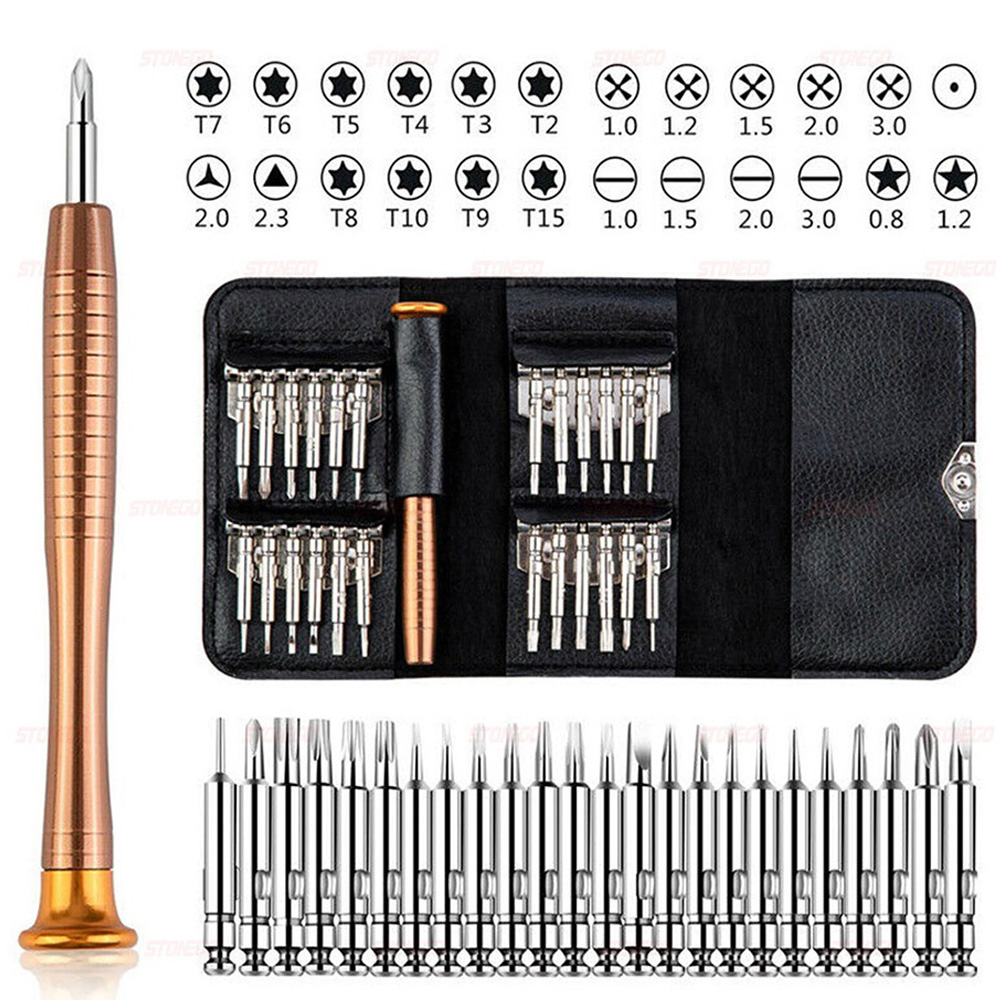 Diy Electronics Com - ชุดไขควงความแม่นยำสูง 25 in 1 ชุดไขควงอเนกประสงค์ Torx