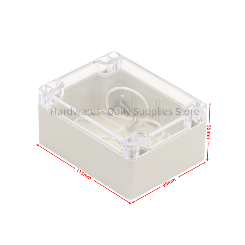 Diy Electronics Box - 1ชิ้น115x90x55มม. พลาสติกกันน้ำกล่องฝาปิดกล่องหุ้มอุปกรณ์อิเล็กทรอนิกส์อิเล็กทรอนิกส์ DIY 115มม. X 90มม.