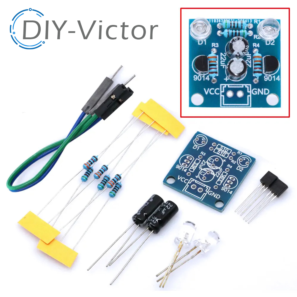 Diy Electronics Com - ชุดไฟกะพริบแบบ DIY ไฟแฟลช LED 5มม. ชุดแผงวงจร