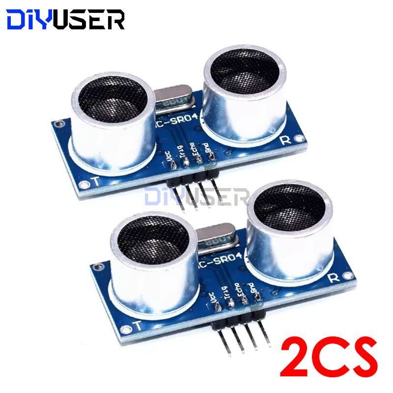 Ultrasonic Sensor Hc - DIYUSER 2 ชิ้นโมดูลอัลตราโซนิก HC-SR04 เซ็นเซอร์วัดระยะทางสำหรับเครื่องตรวจจับระยะทางรถสมาร์ท