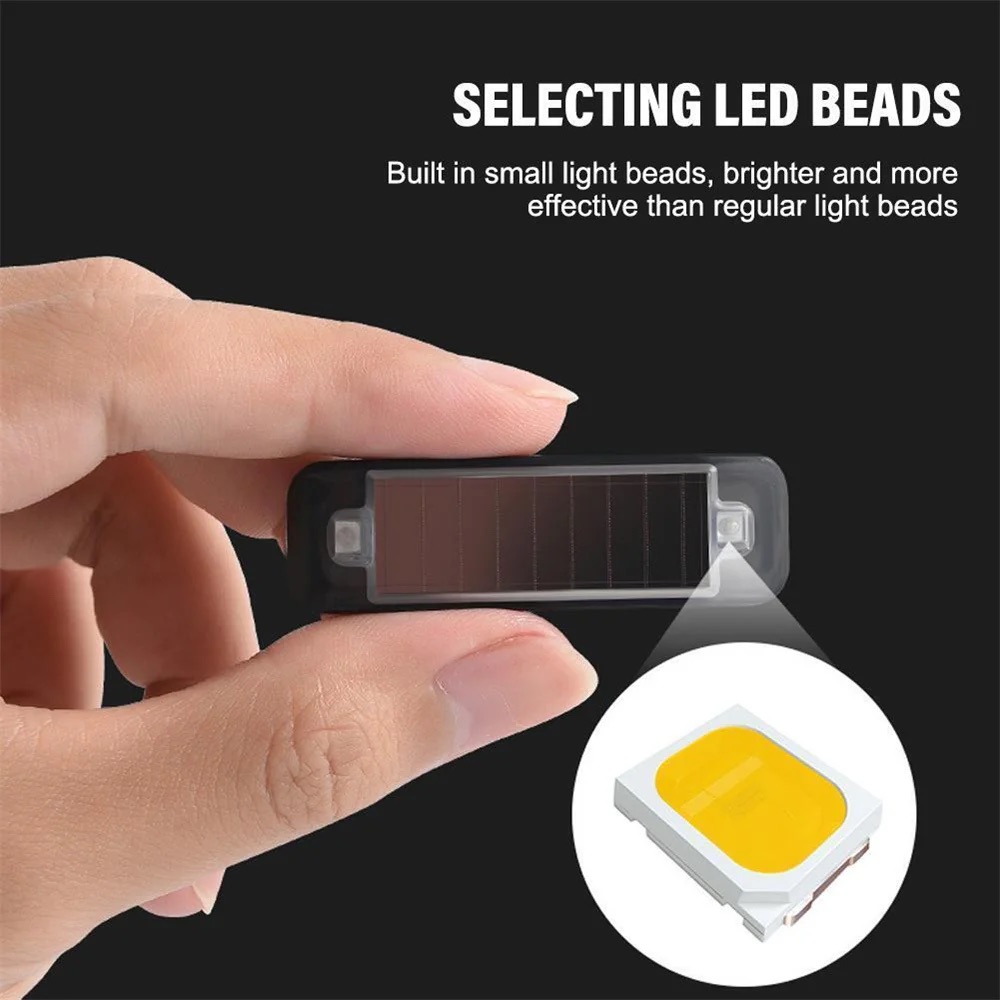 Diy Lamp Electronics - MINI LED พลังงานแสงอาทิตย์ไฟเตือนรถ Night Security จําลองไร้สาย