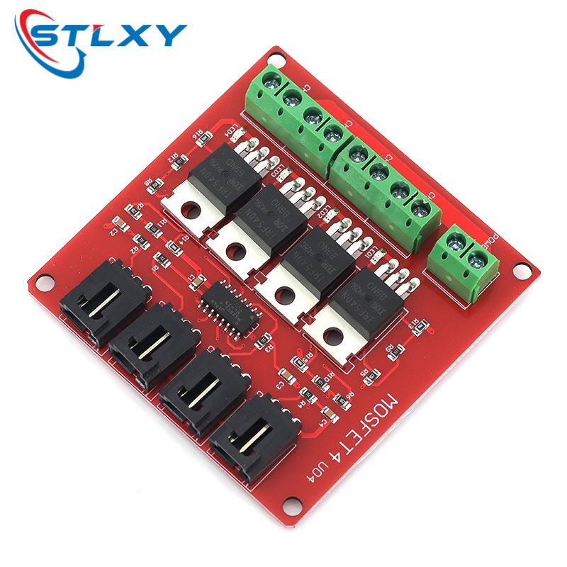 Diy Electronics Power Supply - โมดูลสวิตช์ไฟแบบแยก 4 ช่อง IRF540 MOSFET บล็อกอิเล็กทรอนิกส์สำหรับควบคุมกระแสไฟสูง