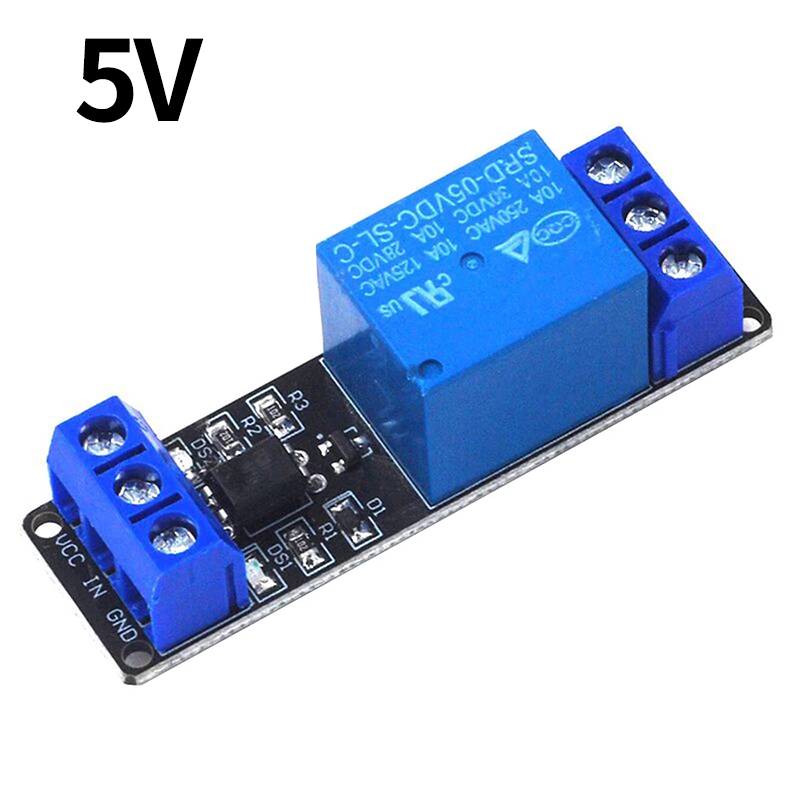Relay Module 5V - รีเลย์แม่เหล็กไฟฟ้า1ช่อง, บอร์ดควบคุมควบคุมควบคุมการทำงานด้วยการแยกระดับต่ำ5V