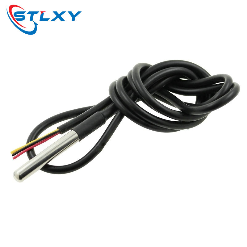 Ds18B20 Temperature Sensor - เซ็นเซอร์วัดอุณหภูมิ DS18b20 แบบกันน้ำ บรรจุภัณฑ์สแตนเลส 5 ชิ้น