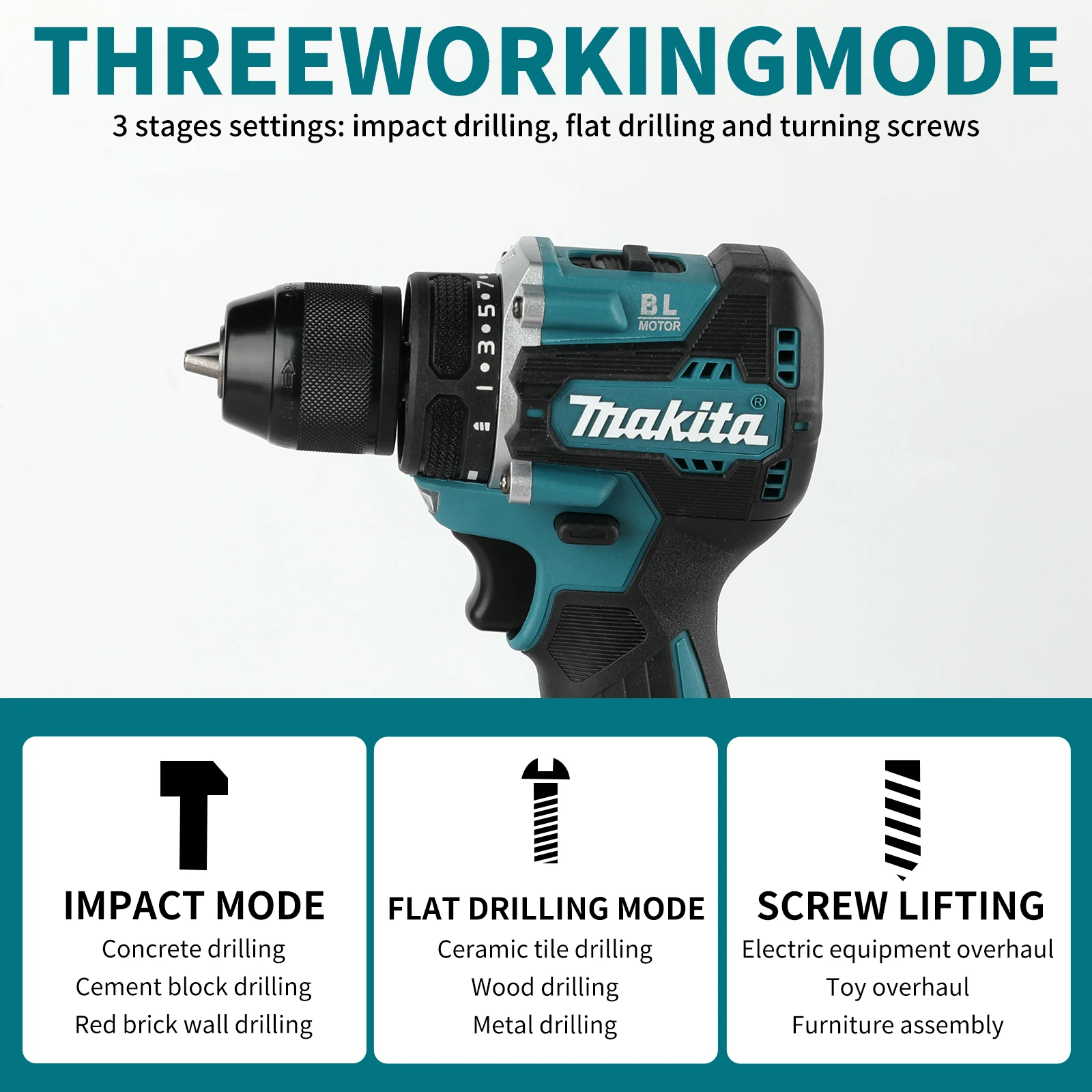 สว่านไร้สาย Makita DDF487 18V  - Makita Drill Ddf484 บทวิจารณ์และราคา