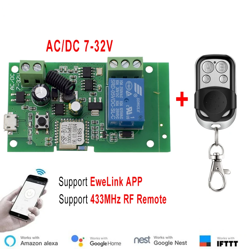 Ewelink AC/DC 5V 7 V-32 V 1 ช่ - Relay Module 5V บทวิจารณ์และราคา
