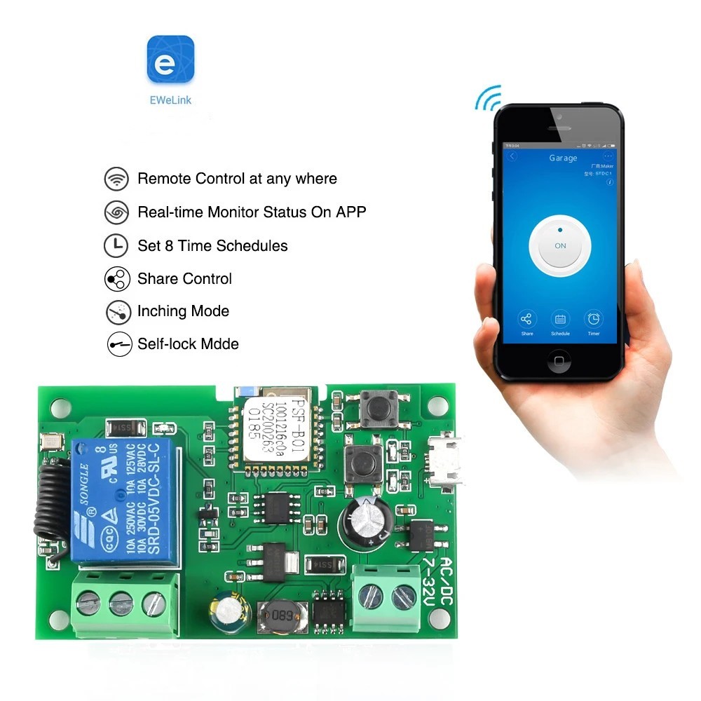 Ewelink AC/DC 5V 7 V-32 V 1 ช่ - Relay Module 5V บทวิจารณ์และราคา