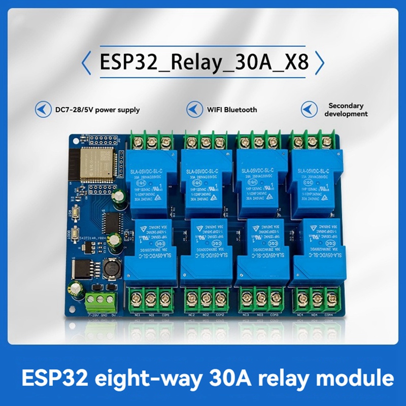 โมดูลรีเลย์ 8 ช่อง 30A DC7-28/ - Relay Module 5V บทวิจารณ์และราคา