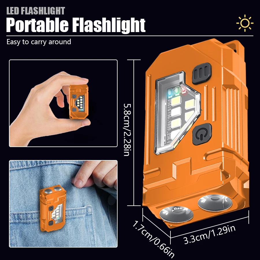 พวงกุญแจมินิ EDC ไฟฉายแบบชาร์จ - Diy Lamp Electronics บทวิจารณ์และราคา