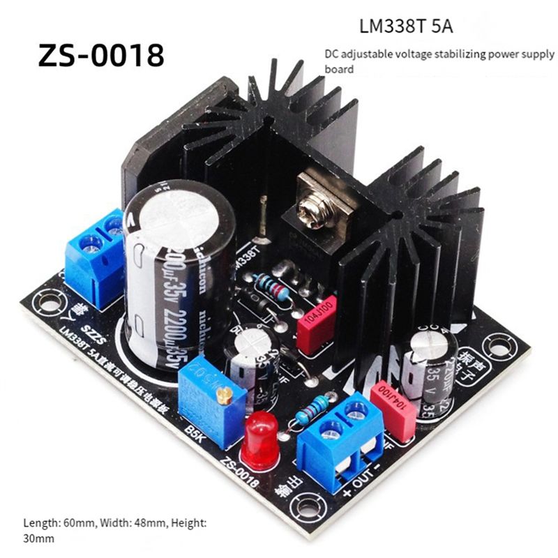 LM338 5A ชุดจ่ายไฟแบบปรับแรงดั - Diy Electronics Power Supply บทวิจารณ์และราคา