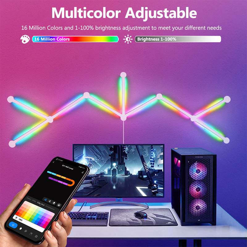 โคมไฟติดผนัง RGB อัจฉริยะ, ไฟ  - Diy Lamp Electronics บทวิจารณ์และราคา