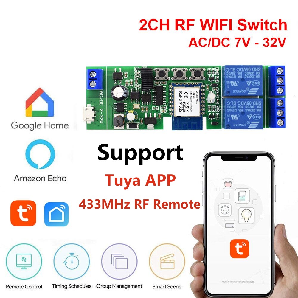 Alexa สมาร์ทสวิทช์ Tuya สมาร์ท - Relay Module 5V บทวิจารณ์และราคา