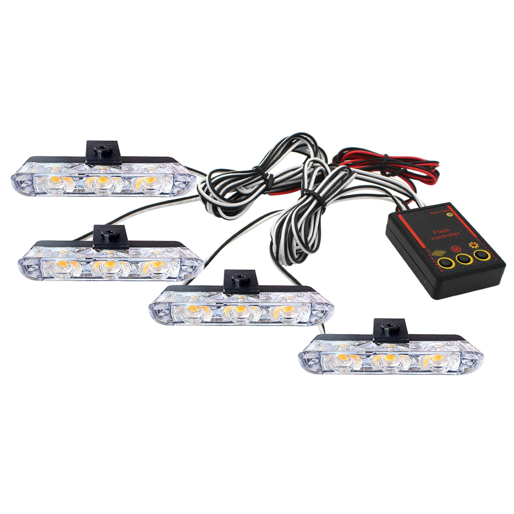 ไฟสโตรบติดกระจังหน้ารถยนต์ 12V - Diy Lamp Electronics บทวิจารณ์และราคา