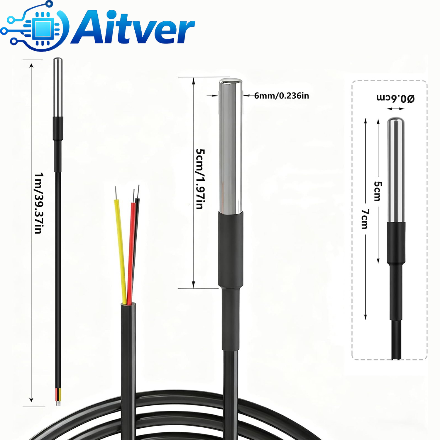 DS18B20 เซ็นเซอร์วัดอุณหภูมิกั - Ds18B20 Temperature Sensor บทวิจารณ์และราคา
