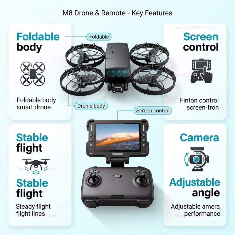 โดรนรุ่นใหม่ M8 GPS 8K ระดับมื - Diy Drone Electronics บทวิจารณ์และราคา