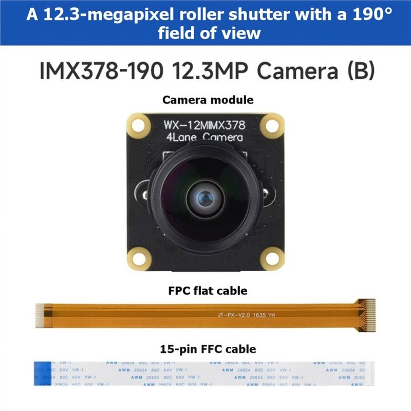 กล้อง IMX378-190 12.3MP ฟิชอาย - Raspberry Pi Zero บทวิจารณ์และราคา