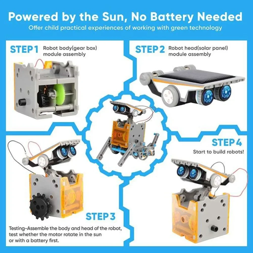 13 in 1 พลังงานแสงอาทิตย์หุ่นย - Diy Electronics Com บทวิจารณ์และราคา